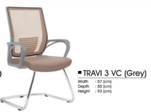 KURSI KANTOR HADAP STAFF DECCO TRAVI 3 VC GREY