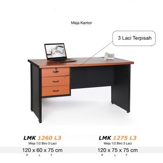 Meja Kantor Lunar Laci 3 lmk 1275