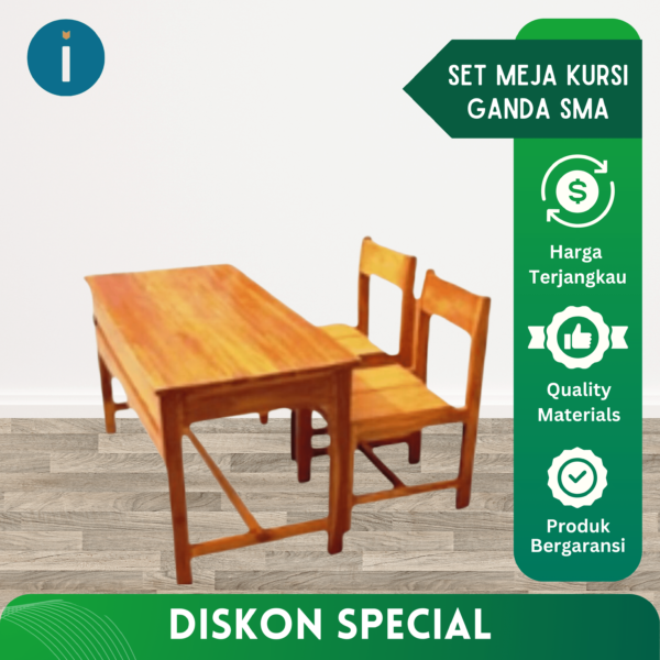 Set Meja Kursi Ganda SMA