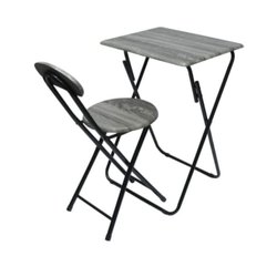 Soleil Set Kursi & Meja Teras - Cokelat Oak