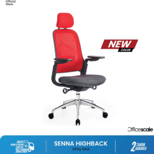 Kursi Officescale SENNA HIGHBACK GREY RED
