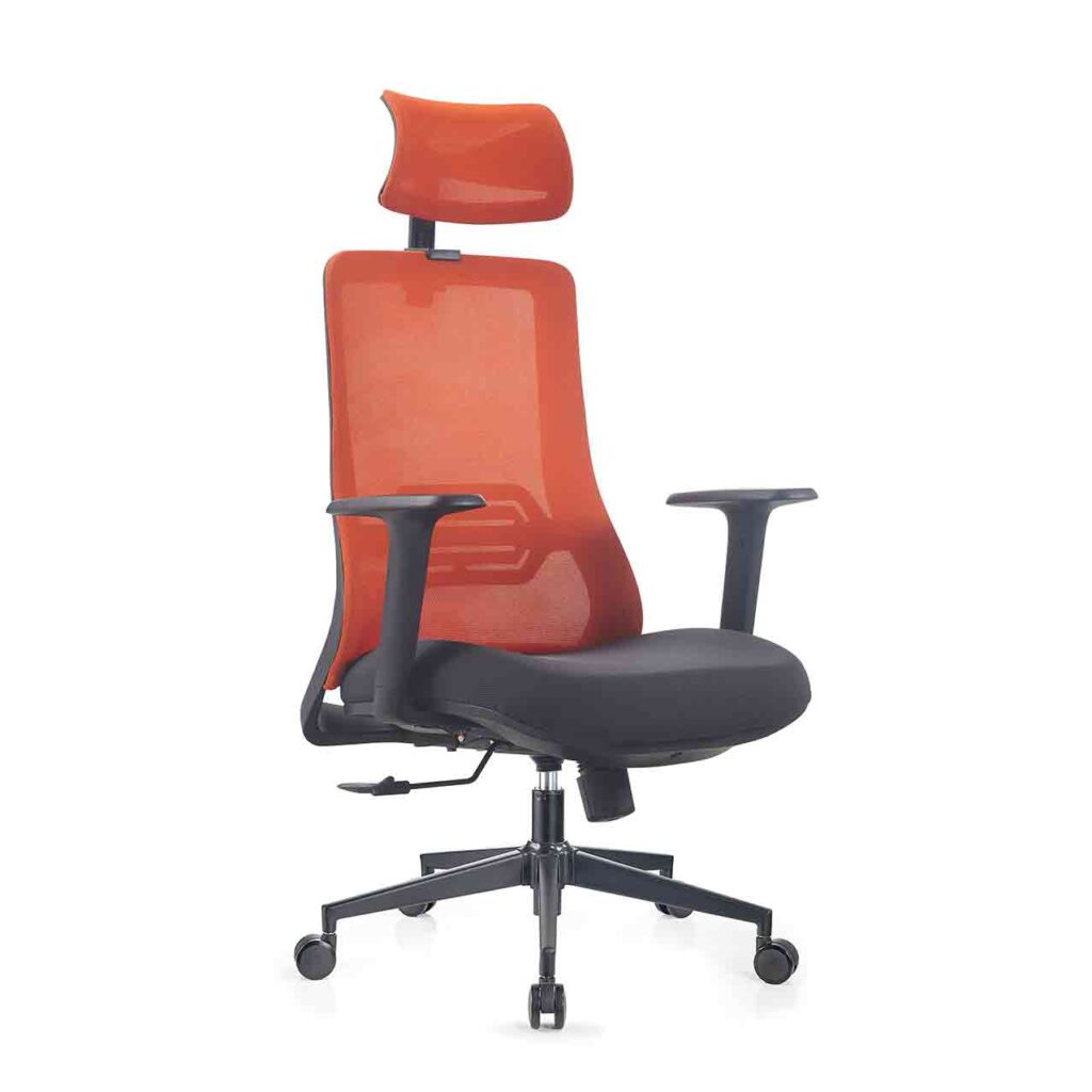 Officescale Kursi Kantor Hadid HighBack Grey Orange