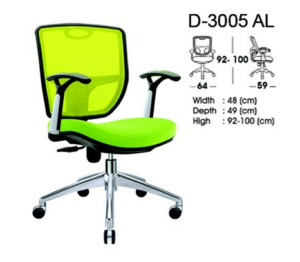 Kursi kantor indachi type D-3005 inverio murah bandung