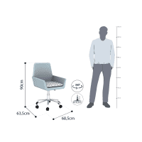 Informa Fummo Kursi Kantor Sandaran Rendah - Biru