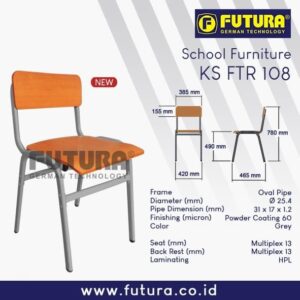 Kursi Sekolah Futura Type KS FTR 108 Golden Cherry