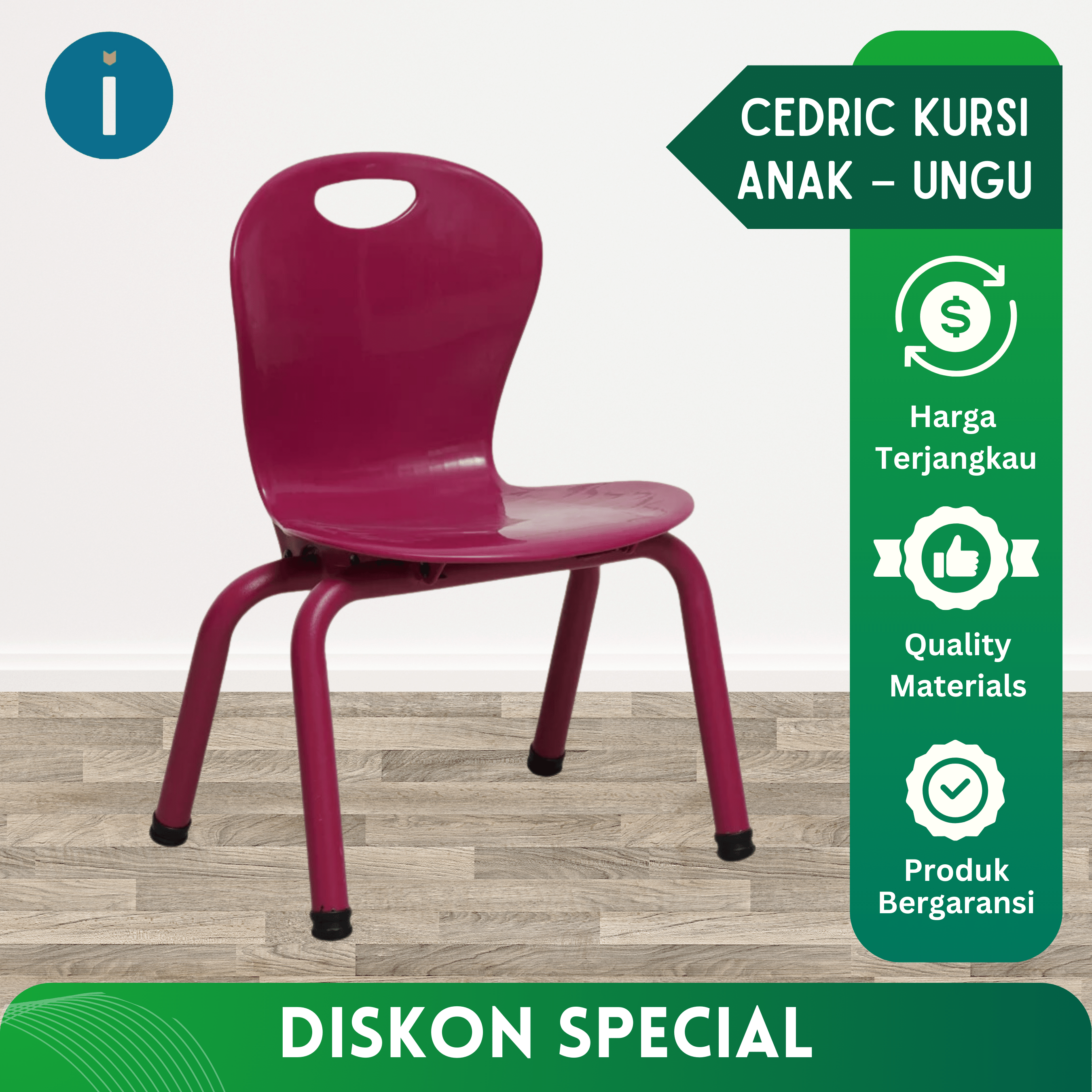 Cedric Kursi Anak – Ungu
