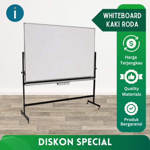 Whiteboard kaki roda