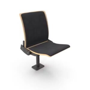 Custom Kursi Auditorium Soft Seating Light Wood