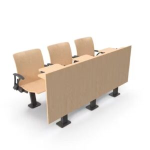 Custom Kursi Auditorium Tables Light Wood