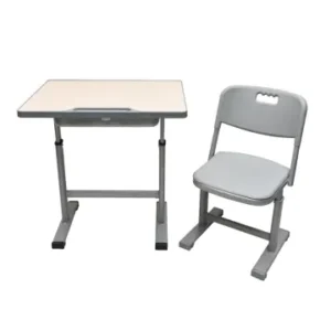 Set meja kursi sekolah abu