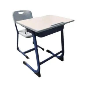 Set meja kursi sekolah biru navy