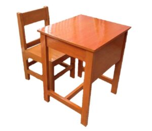 Set meja kursi sekolah kayu