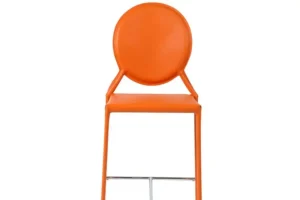 Kursi Counter Kulit Isabella Orange