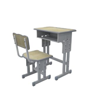 kursi meja sekolah cream abu B-01 MDF