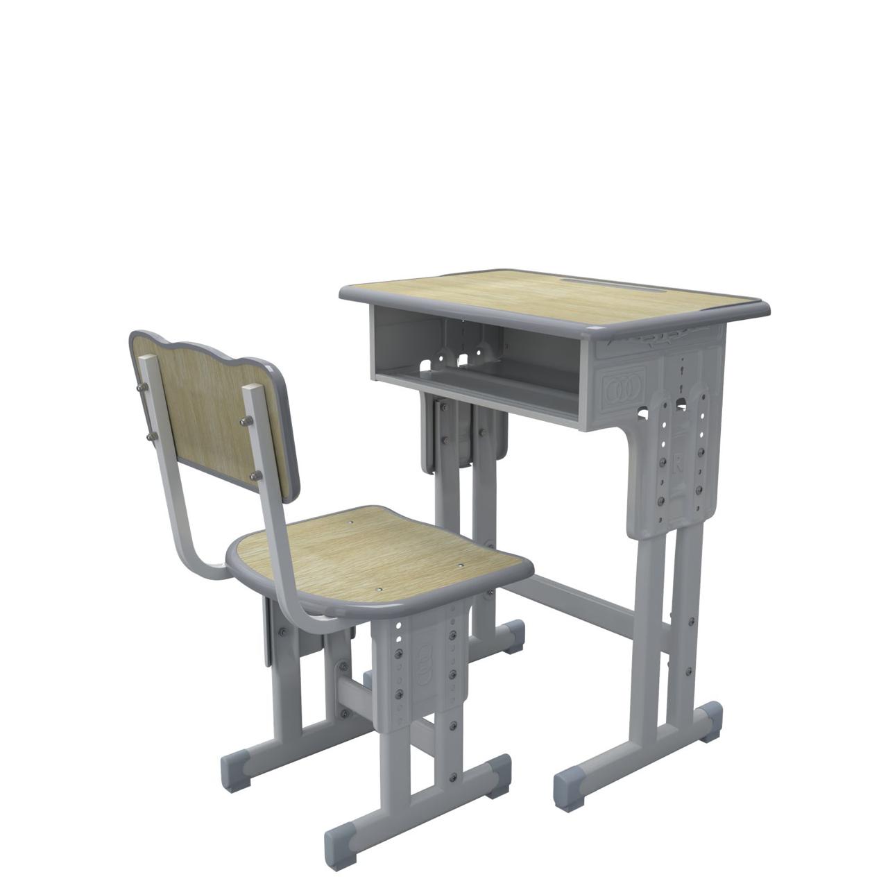 kursi meja sekolah cream abu B-01 MDF kursi meja sekolah cream abu B-01 MDF