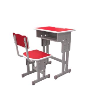 kursi meja sekolah merah B-01 MDF