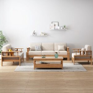 furniture minimalis dengan warna netral