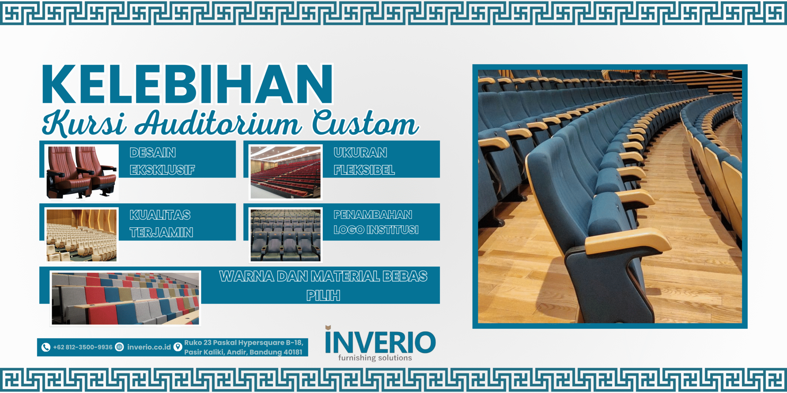 Kelebihan kursi auditorium