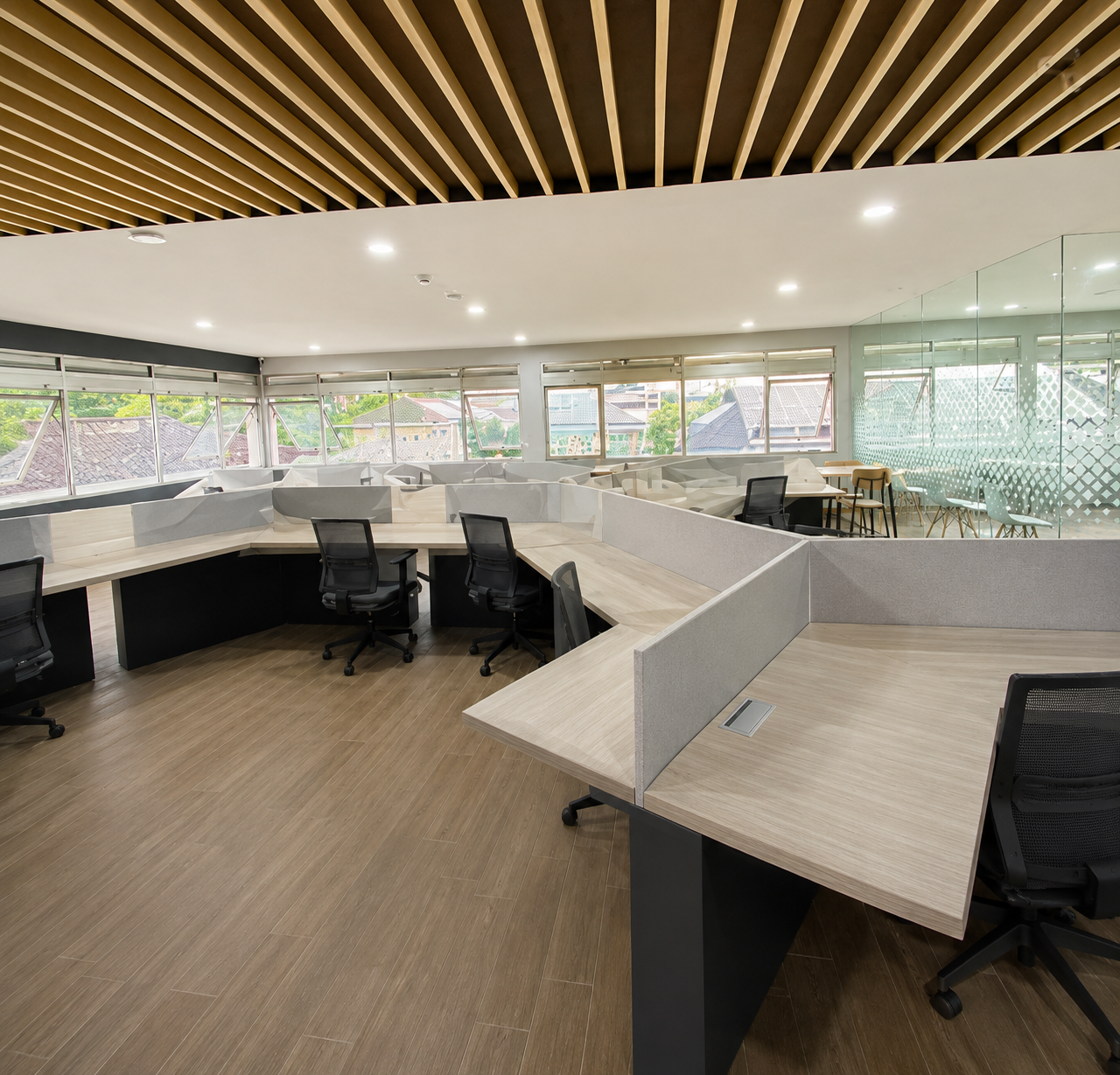 Meja kubikal kantor