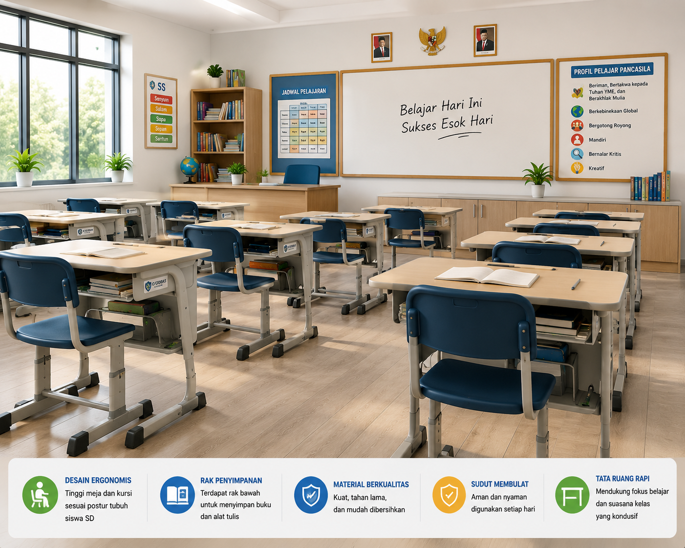 Ruang kelas modern SD Cerdas
