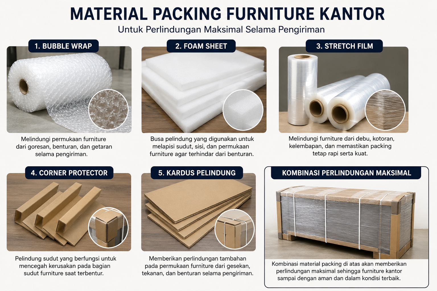 perlindungan material packing kantor